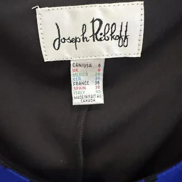 Joseph Ribkoff Floral 3/4 Sleeves Sheath Knee Length Dress with Lace Trim - 6 - Picture 2 of 8